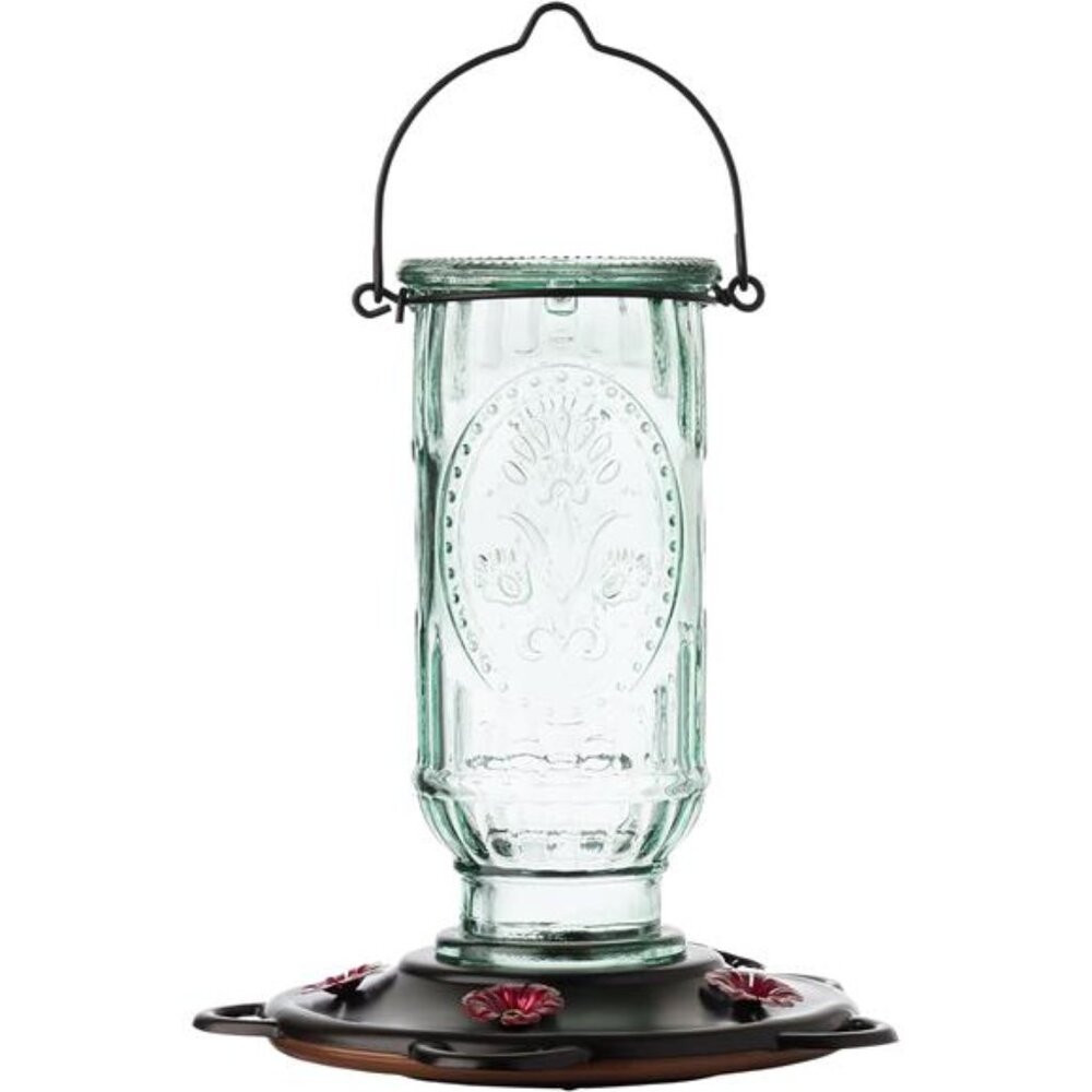 More Birds Vintage Hummingbird Feeder, Antique Glass Hummingbird Feeders
